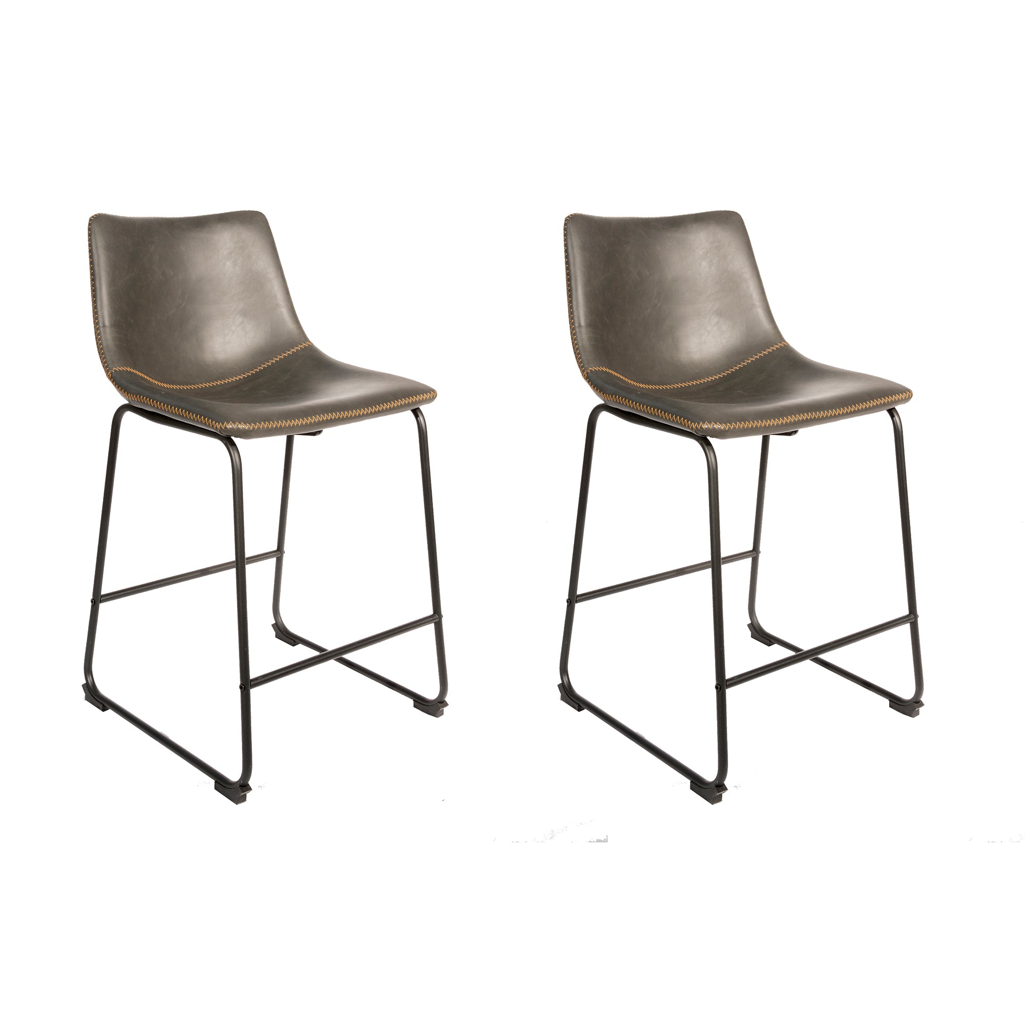 Dexter Grey Set of Two Kitchen Counter Stools